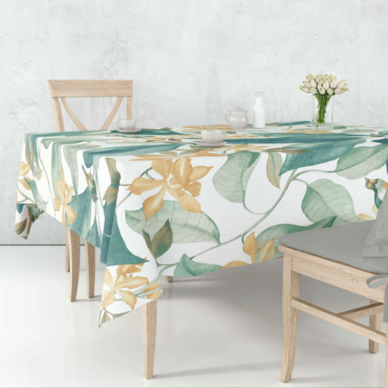Støvet grøn dug med akrylcoat.Støvet grøn dug med akrylcoat. Praksiske design duge til dit spisebord eller køkken. Nem at vedligeholse og rengøre. Kan bestilles i flere størrelser.