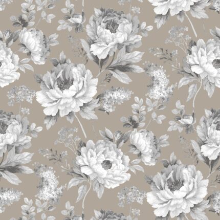 Dug med hvide blomster – Voksdug Design